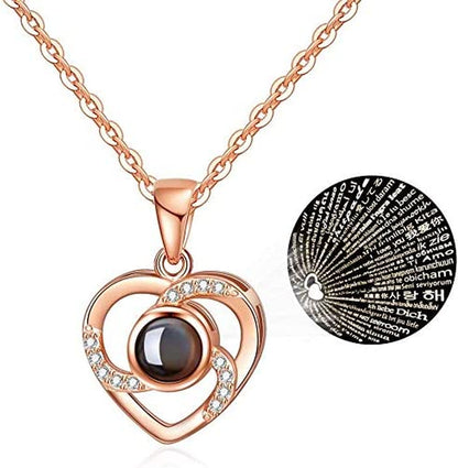 Real Preserved Red Rose - Eternal Rose Gift Box with Rose Necklace, Handmade Fresh Rose Gift for Her on Birthday,Christmas,Mother'S Day,Valentine'S Day (Red)