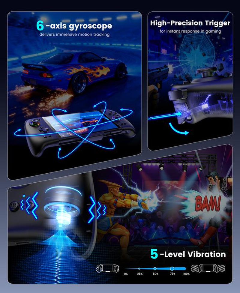 ESYWEN Switch 2 Controller - Hall Effect Joystick - One Piece Switch Joypad Replacement to Switch 2 Pro Controller'S Feel, with 9 RGB Lighting, Turbo, Macro, Keylinker App